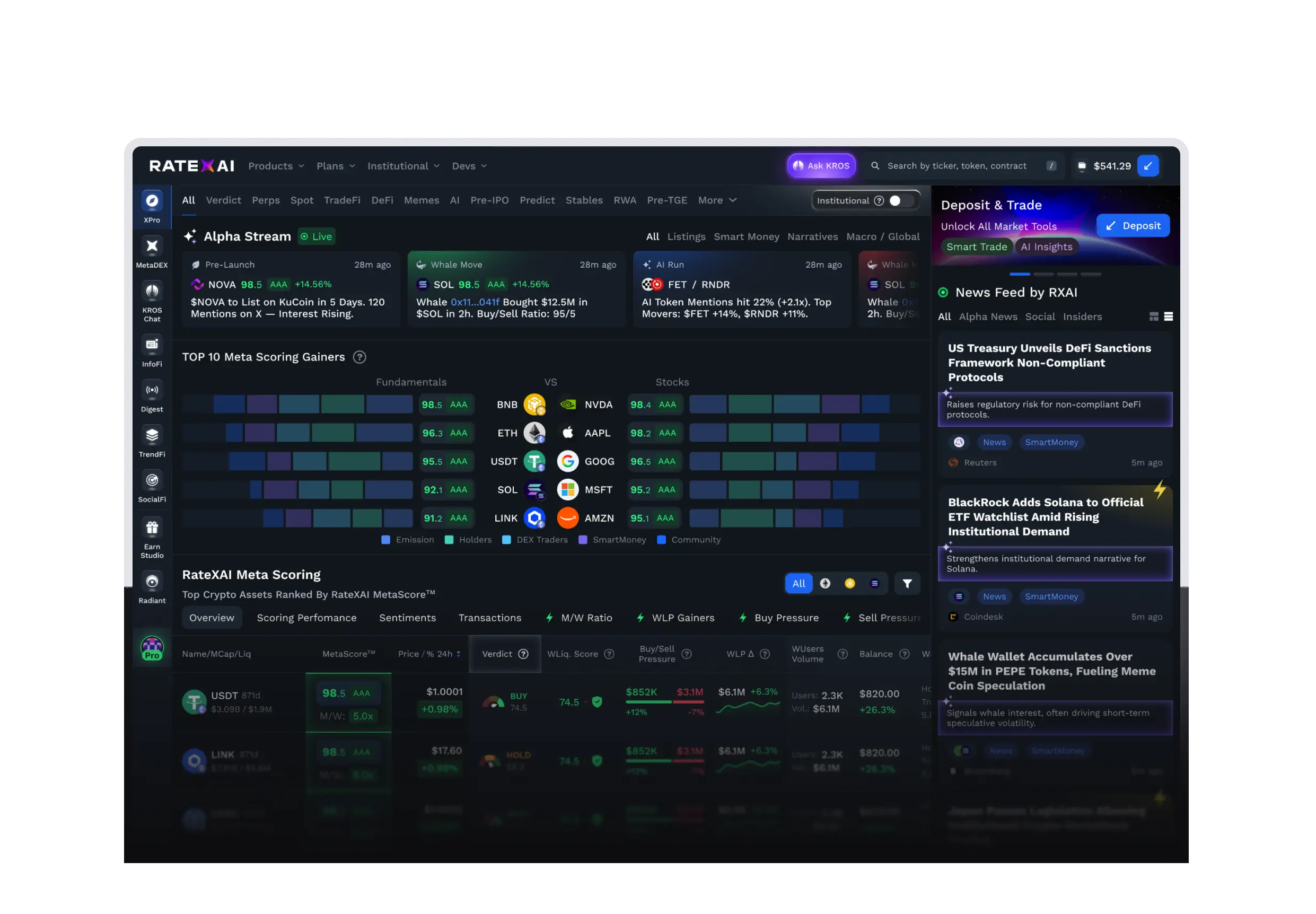 XPRO dashboard preview